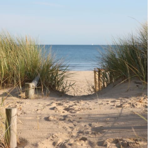 Spend a day on Southwold beach, a five-minute walk away