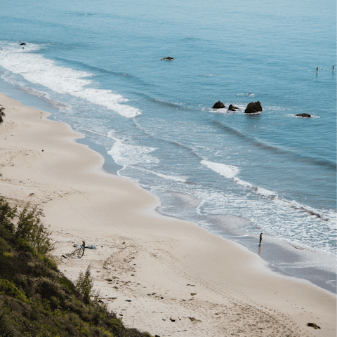 Take a stroll along Malibu Beach, right on your doorstep