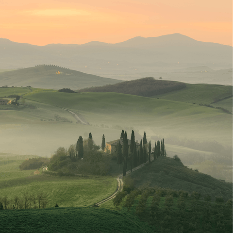Become acquainted with the stunning Tuscan countryside that surrounds your home