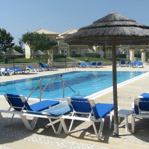 Cool off from the Lagos sun in the communal pool