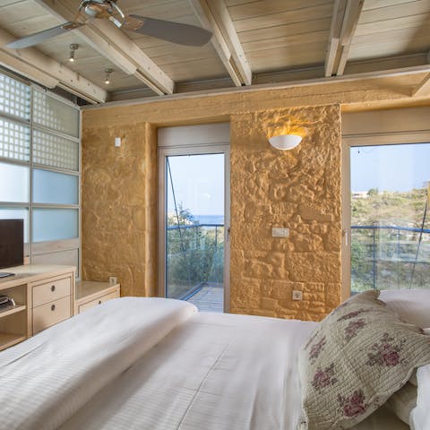 Wake up to grand views from the cozy bedrooms