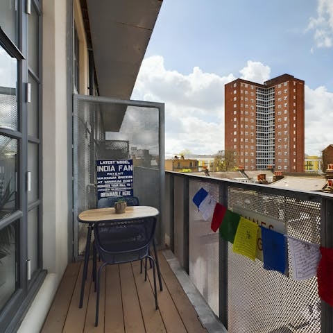 Soak up the sunshine on the small balcony