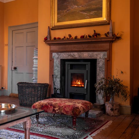 Cosy up in front of the fire place after a blissful country walk around the Lincolnshire countryside