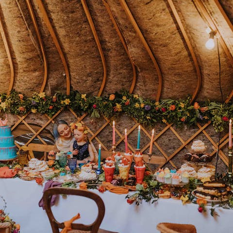 Hire a yurt for group events and special occasions