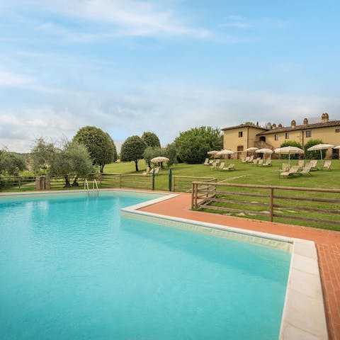 Enjoy a refreshing dip in the communal pool