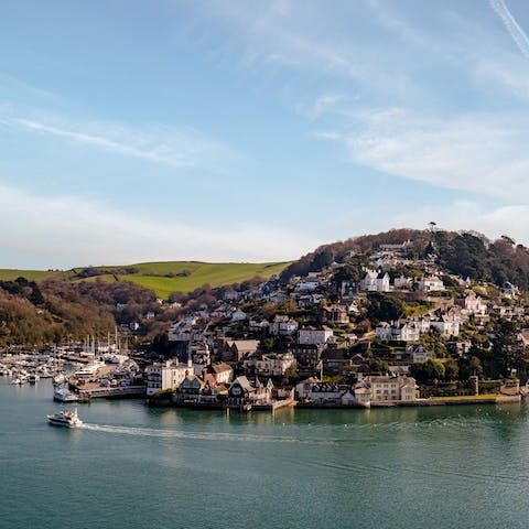 Stay in an elevated house in Dartmouth, overlooking the picturesque River Dart