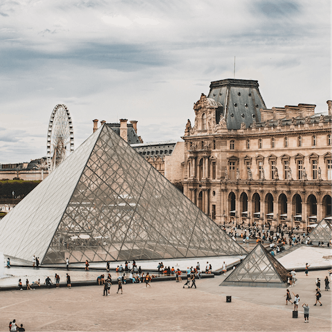 Visit the Louvre Museum – this iconic monument houses some of the world's most recognisable artworks a twenty-minute stroll away