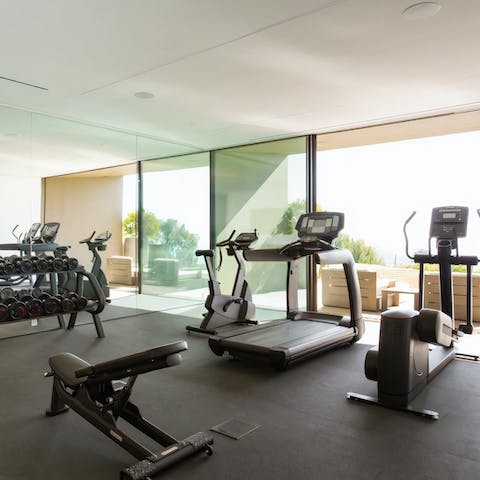 Keep up your fitness regime at the in-house gym