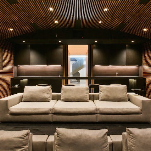 Organise a movie night at the private cinema