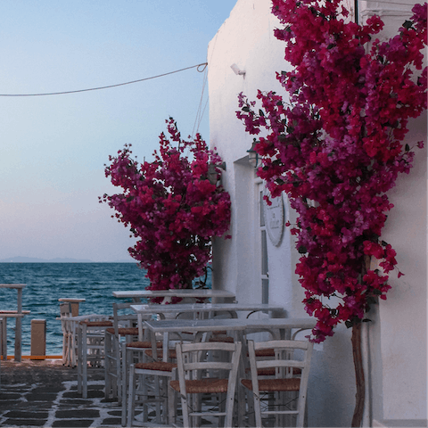 Embrace big blue skies and sea views from the beautiful island of Paros