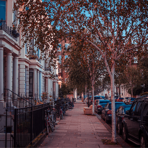 Take a gentle stroll through the streets of leafy Kensington on your doorstep