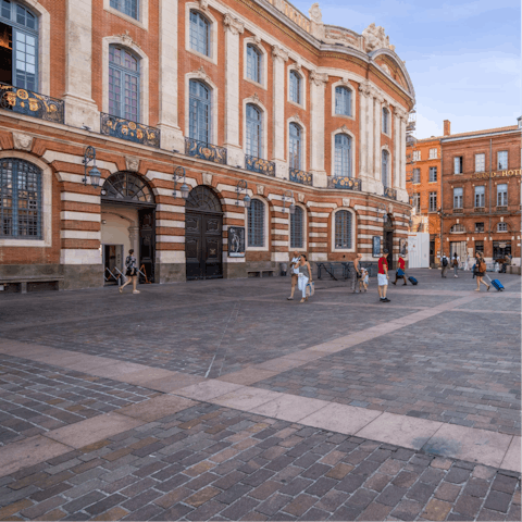 Head downstairs and you'll find yourself in the heart of Place du Capitole – from here, you have the whole city within walking distance