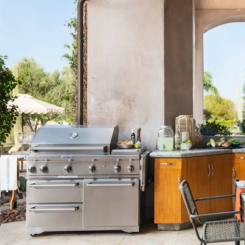 Get the barbecue smoking and serve up an alfresco feast by the poolside