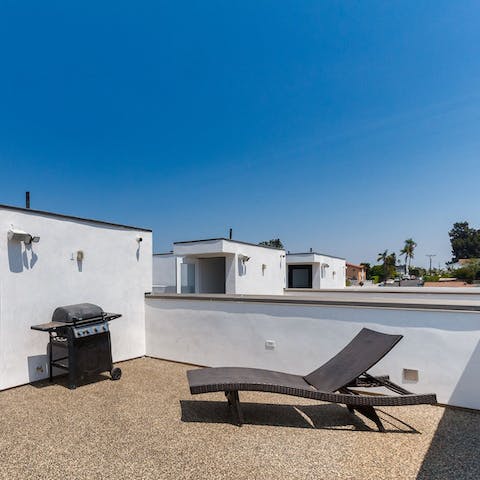Stretch out on the roof terrace for a sunbathing session