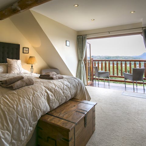 Wake up and step onto the balcony to breathe in the fresh mountain air