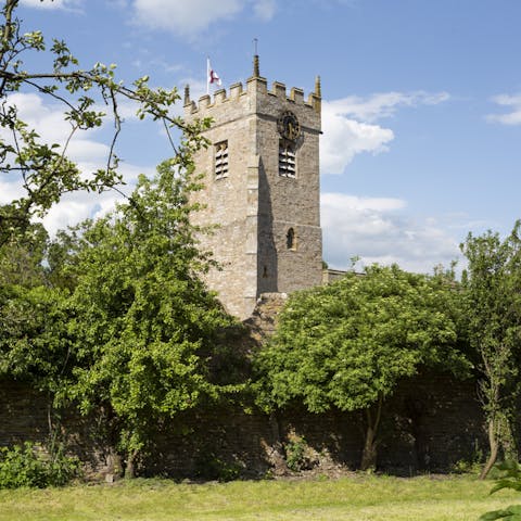 Visit Middleham Church through the manor's garden door, less than a minutes walk away