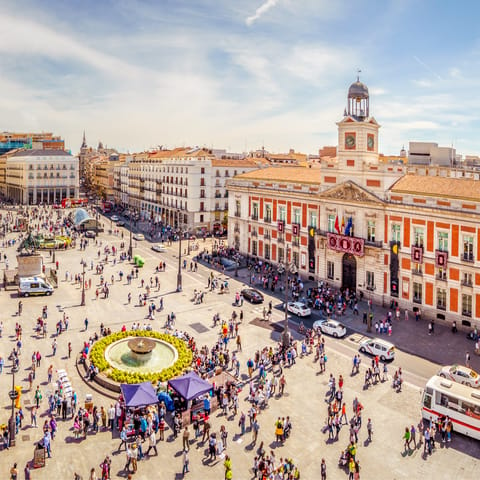 Explore Madrid's famous sights from the downtown location
