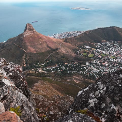 Embark on a hike up Table Mountain, a short drive away