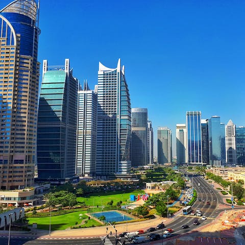 Stay in the vibrant heart of Dubai, close to the beach and the Palm Jumeirah 