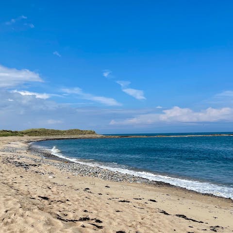 Visit the pristine tidal island of Lindisfarne, around half-an-hour's drive away