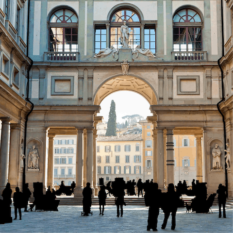 Visit the famous Uffizi Gallery, only a few hundred metres from the apartment