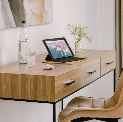Work from home with the desks in the bedrooms