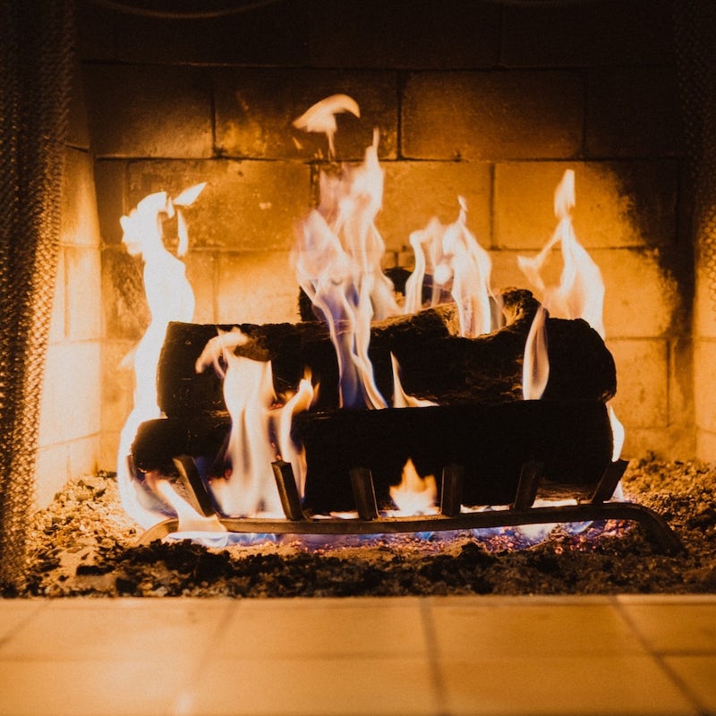 Warm up by the electric fire