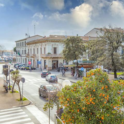 Stay in the heart of Viareggio, just a short stroll from fantastic eateries and lively bars
