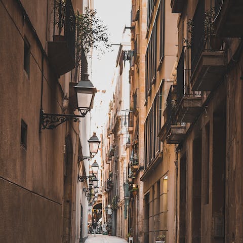 Get lost in the charming narrow streets of the Eixample district  