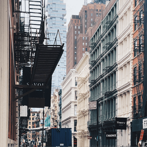 Go shopping in Soho, within walking distance of the apartment