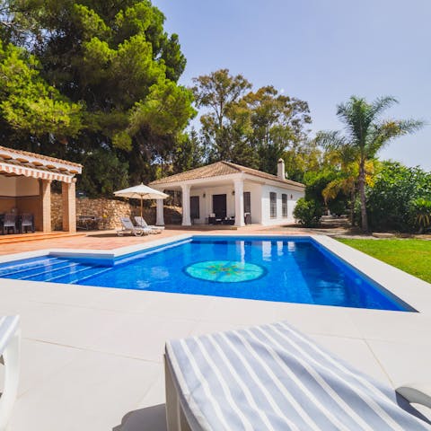 Take a dip in the private pool whenever the heat gets a little too intense 