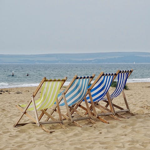 Stay in Poole, just a six-minute drive away from Branksome Chine Beach