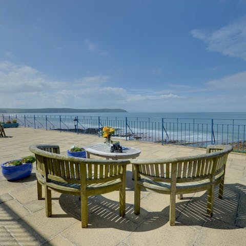 Sip your morning coffee on the terrace, accompanied by the sea view