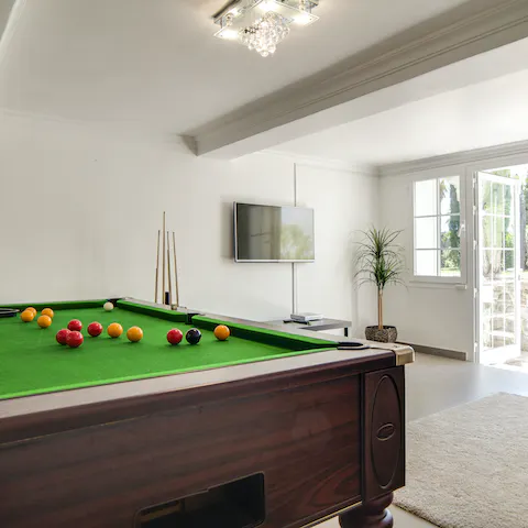 Take a sun break and enjoy friendly competition in the games room