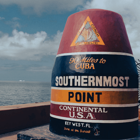 Walk minutes away to the Southernmost Point of the USA