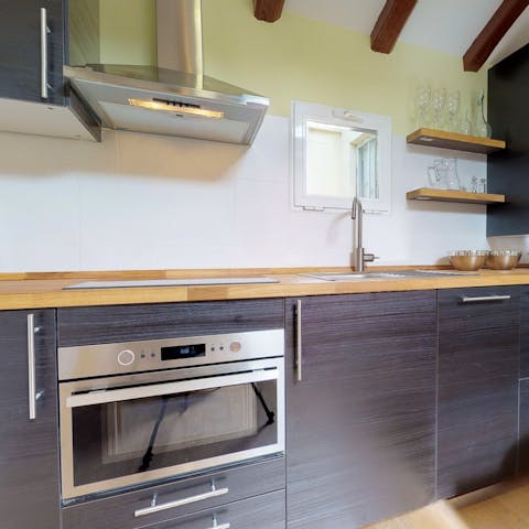 Cook at home in the modern kitchen