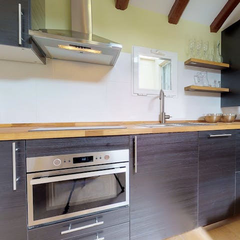 Cook at home in the modern kitchen