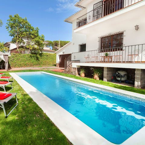 Cool off in the swimming pool