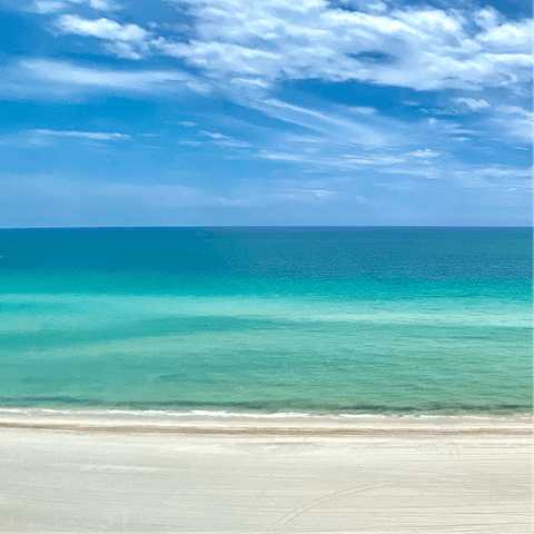 Sink your toes into the sand on Sunny Isles Beach – it's just a six-minute walk away