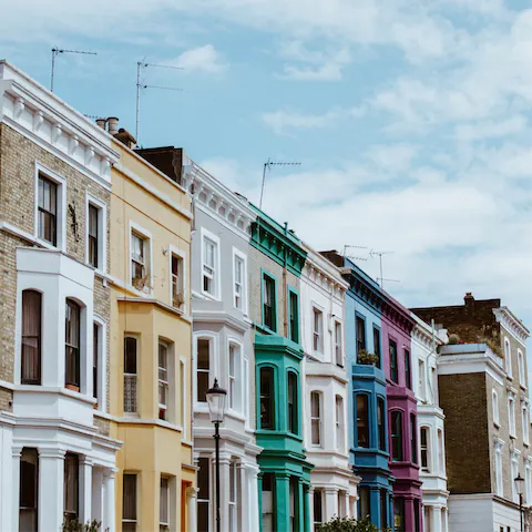 Explore the colourful streets of nearby Notting Hill