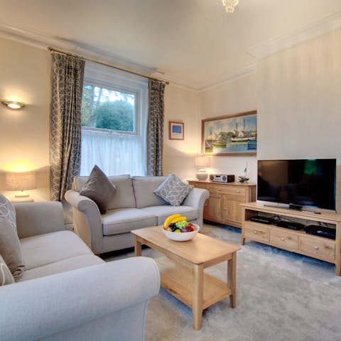 Sink into the sumptuous sofas for a cosy night in front of the TV