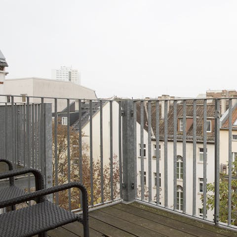 Enjoy a cup of coffee and some fresh air on your private balcony