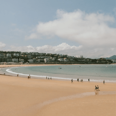 Take a five-minute stroll to La Concha beach