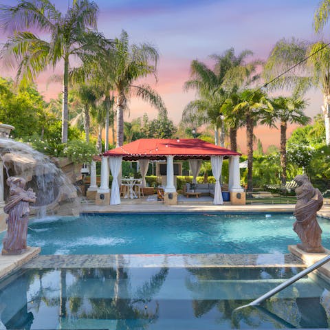 Savour blissful days relaxing by the private pool