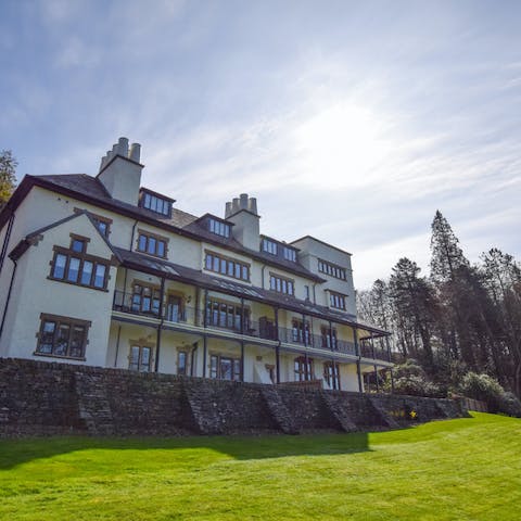 Admire the grand architecture of the main house on the estate – Applethwaite Hall