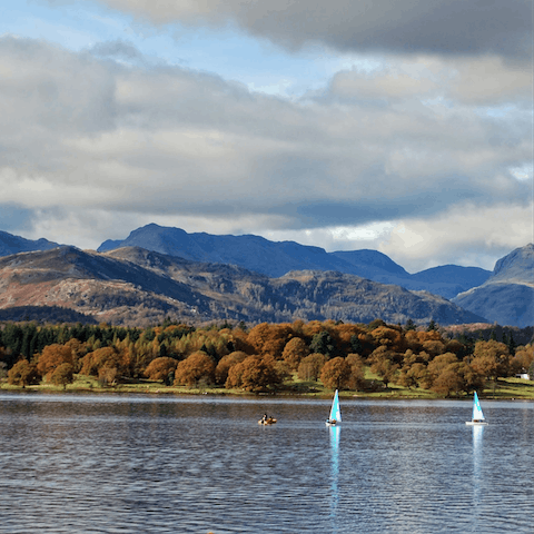 Head on a boat trip from the shores of Lake Windermere, less than three miles from home