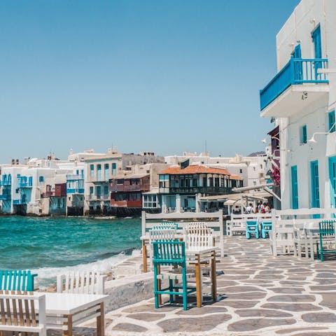 Explore the historic old town of Mykonos – just a short drive away