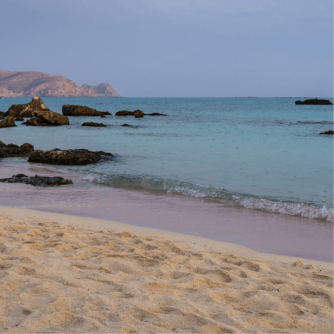 Take a sunset stroll along one of the nearby beaches