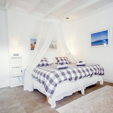 Wake refreshed and relaxed in your comfortable bed, ready for another day exploring the coast