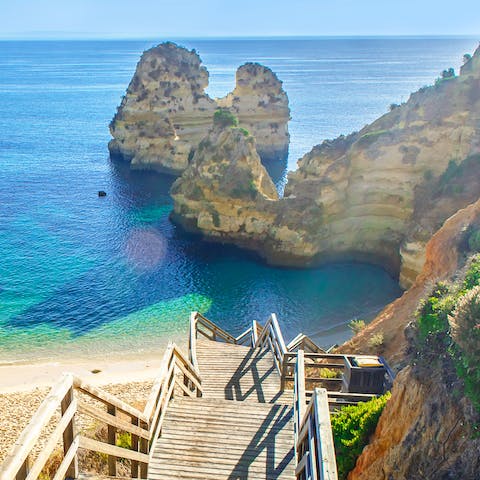 Pack a bag and explore the beautiful beaches of the Algarve